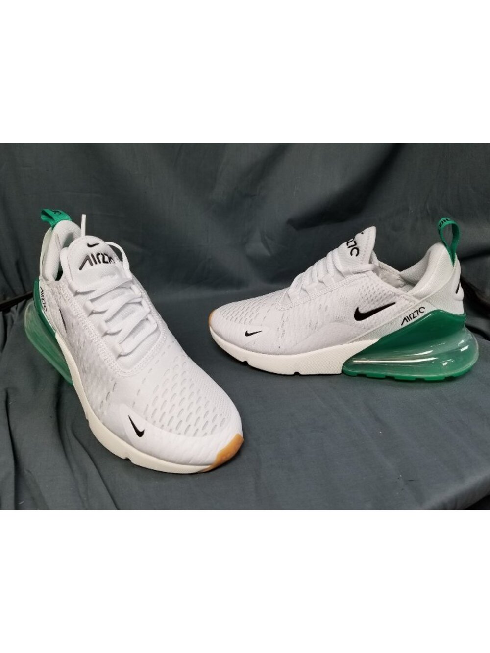Nike Air Max 270 White Stadium Green Black AH6789 125 Womens Size 9 NEW NO BOX!